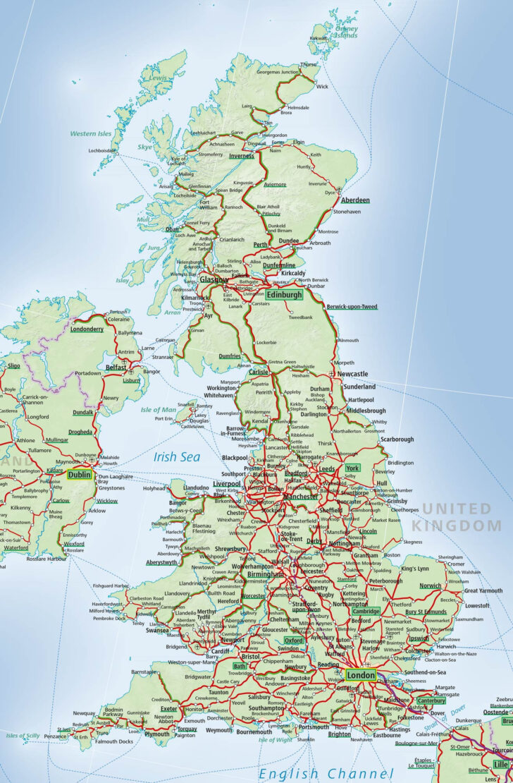 Rail Map of England and Scotland