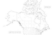 United States And Canada Political Map Of Administrative Divisions pertaining to Blank Map Of The United States And Canada Printable