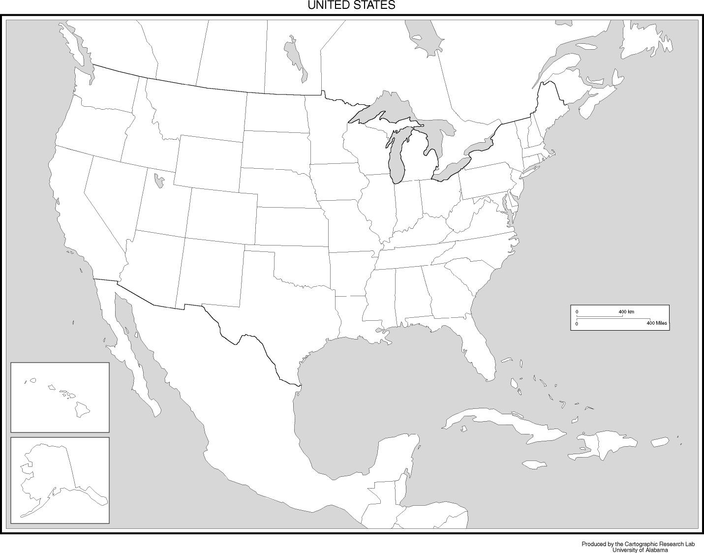 United States Blank Map for Blank Map Of The United States Printable
