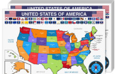United States Educational Map With State Flags U.s. Geography Map within 8 1/2 X 11 Printable Map of United States