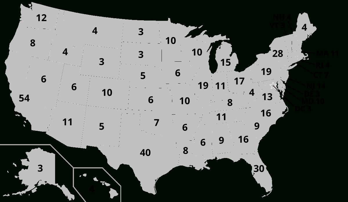 United States Electoral College - Wikipedia with Blank Electoral College Map 2025 Printable