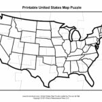 United States Map Puzzle   Tim'S Printables For Map Of United States Outline Printable