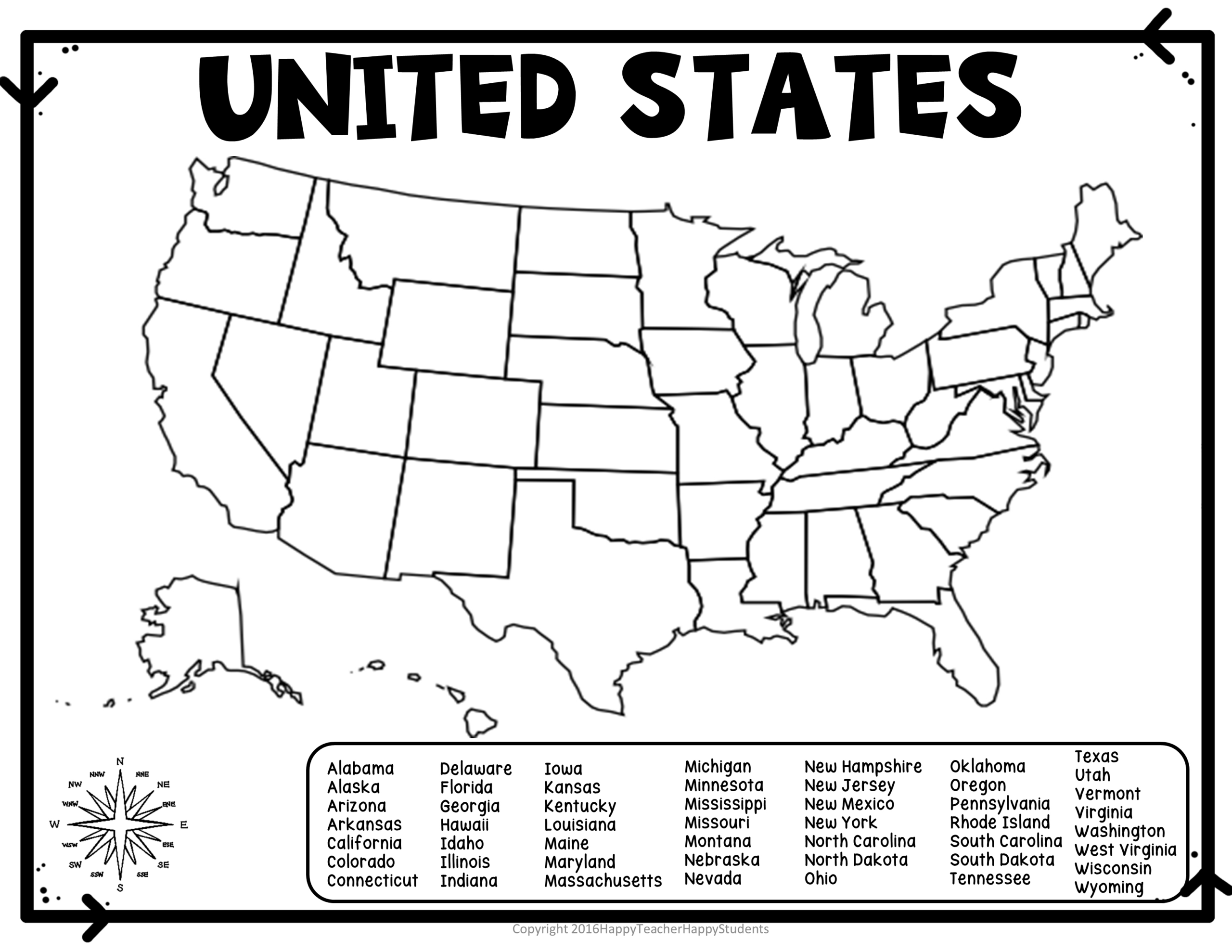 United States Map Quiz &amp;amp; Worksheet- Usa Map Test W/ Practice Sheet with Blank United States Map Test Printable