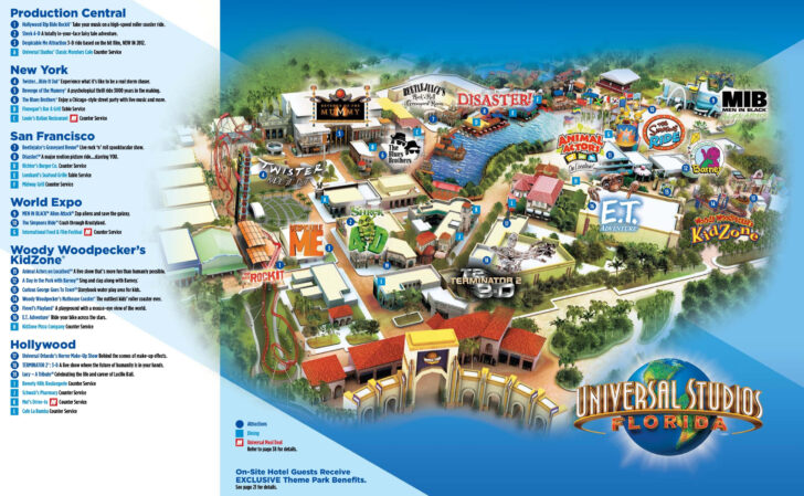 Printable Map of Universal Studios Orlando