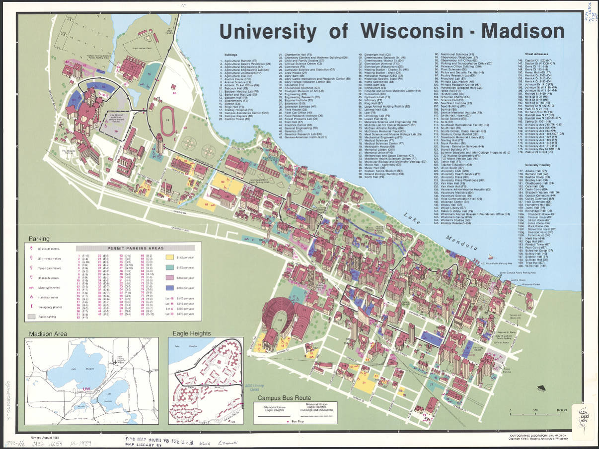 University Of Wisconsin-Madison Campus Bus Routes And Parking with regard to Uw Madison Campus Map Printable