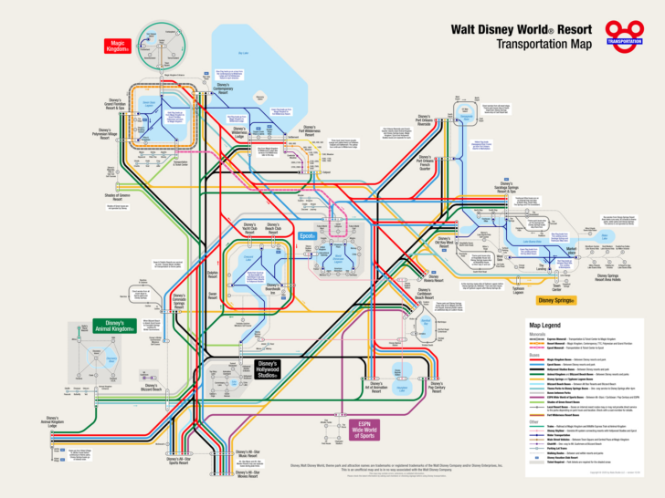 Walt Disney World Resort Map Printable