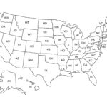 Us Map With State Names | Printable | Contiguous Usa + Alaska Throughout A Printable Map Of The United States