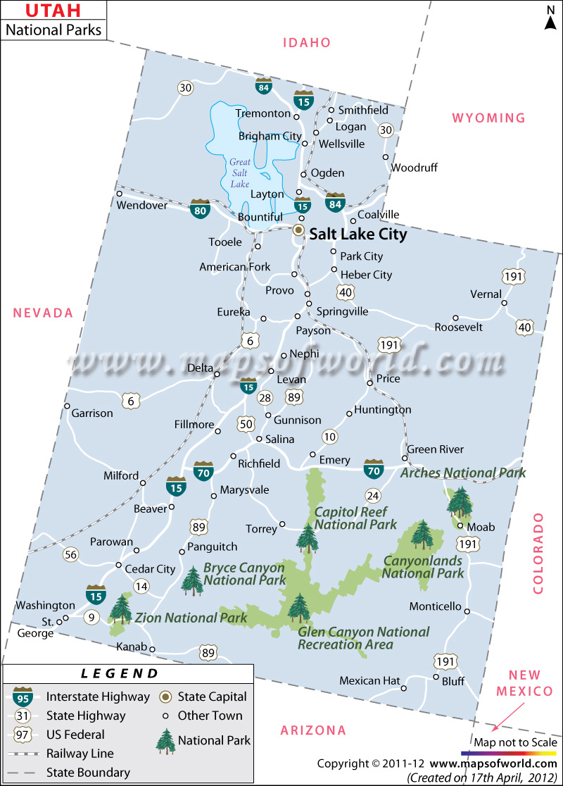 Us National Parks Map | Map Of Us National Parks pertaining to Printable Map of Utah National Parks