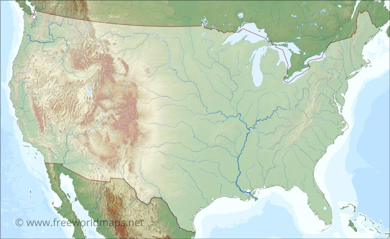 Us Rivers Map with Printable Blank US Map with Rivers
