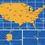Usa Map Infographic Diagram With All Surrounding Oceans Main Pertaining To Us Map With Longitude And Latitude Printable