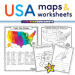 Usa Map Worksheets   Superstar Worksheets Pertaining To Blank 5 Regions Of The United States Printable Map