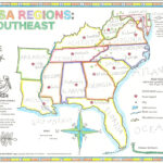 Usa Regions – Southeast Inside Free Printable Southeast Region States And Capitals Map Printable