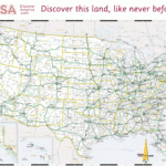 Usa Road Map Throughout Road Map Of United States Printable