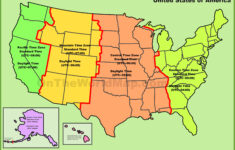 Usa Time Zone Map - Ontheworldmap for Printable Time Zone Map Of Usa