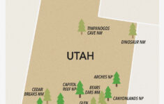 Utah National Parks (The Mighty 5) throughout Printable Map Of Utah National Parks