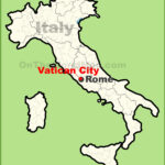 Vatican City Location On The Map Of Italy   Ontheworldmap Regarding Vatican City On A Map Of Italy