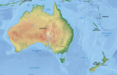 Vector Map Australia - New Zealand Relief | One Stop Map within Free Printable Map of Australia and New Zealand
