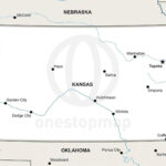 Vector Map Of Kansas Political | One Stop Map Regarding Blank Map Of Kansas City