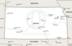 Vector Map Of Kansas Political | One Stop Map regarding Blank Map of Kansas City