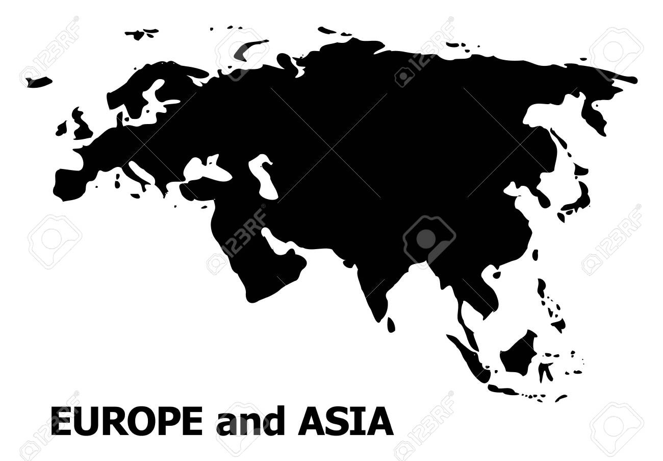 Vektorkarte Von Europa Und Asien Mit Titel. Karte Von Europa Und pertaining to Simple Map Of Europe And Asia