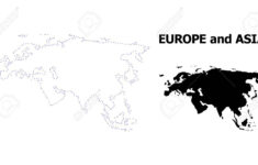 Vektorkonturkarte Von Europa Und Asien Mit Titel. Karte Von Europa inside Black and White Map of Europe and Asia