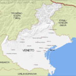 Veneto Physical Map In Map Of Veneto Region Of Italy