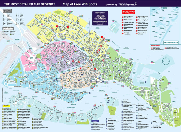 Tourist Map of Venice Italy Tourist Map of Venice Italy