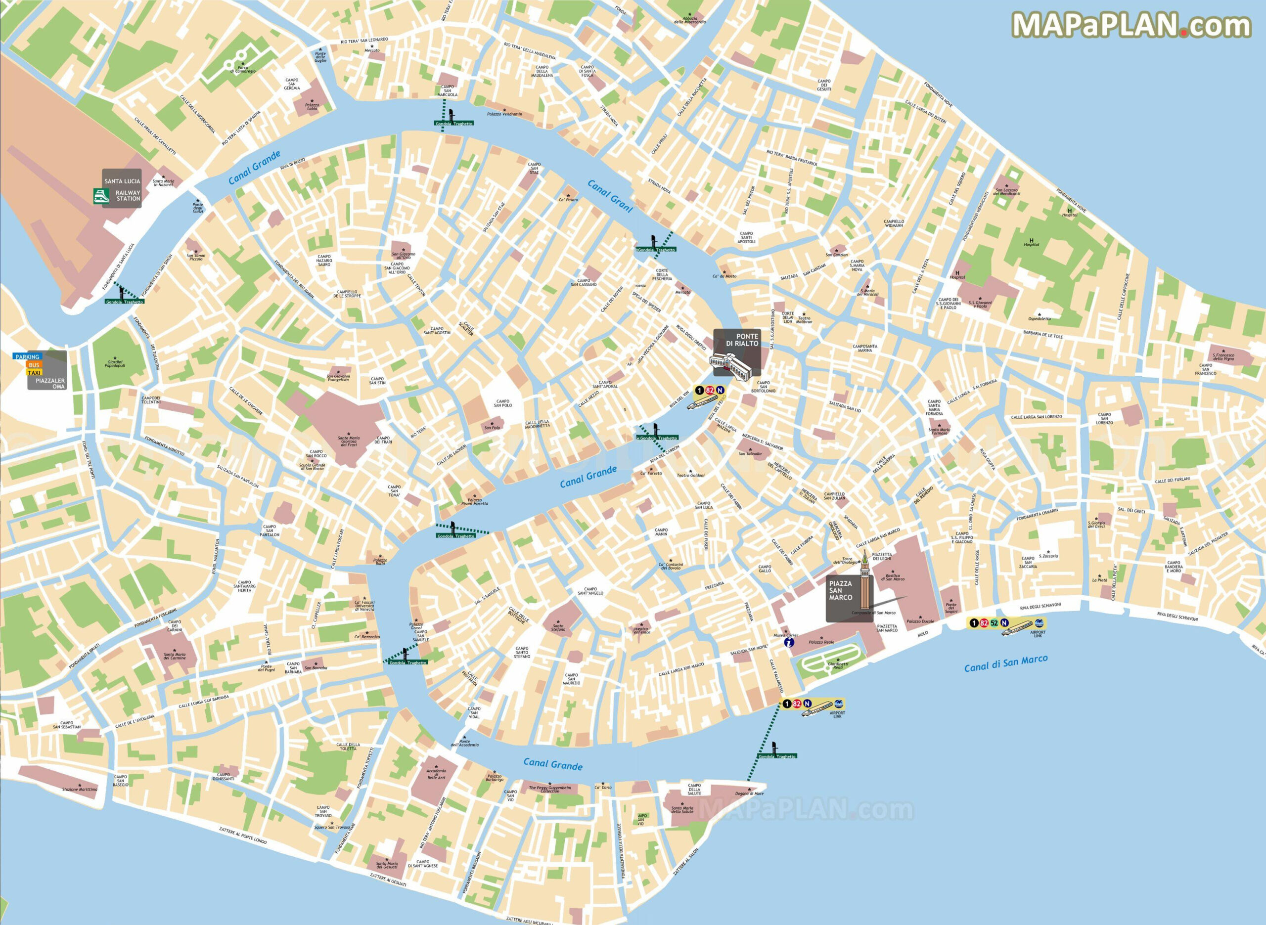 Venice Canal Map - Map Of Venice Italy Canals (Italy) regarding Map Of Venice Canals Italy