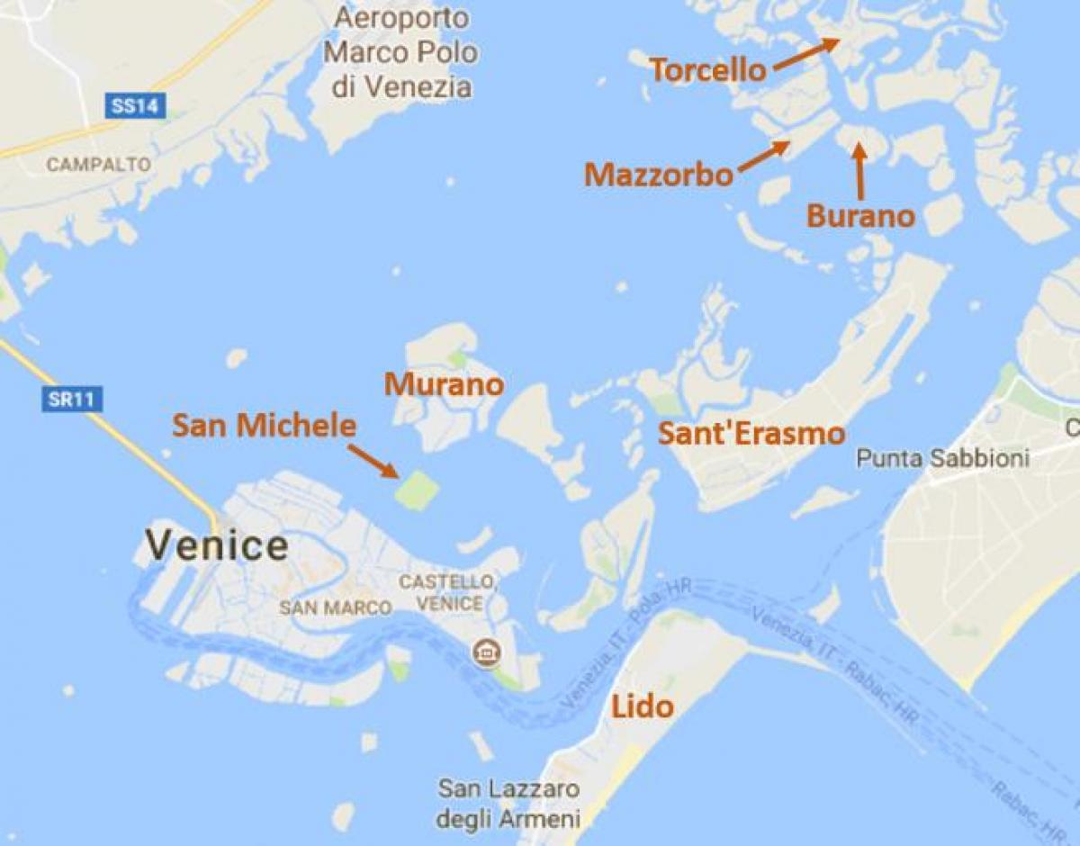 venice islands map islands of venice map italy pertaining to map of venice italy islands Venice Islands Map - Islands Of Venice Map (Italy) pertaining to Map Of Venice Italy Islands