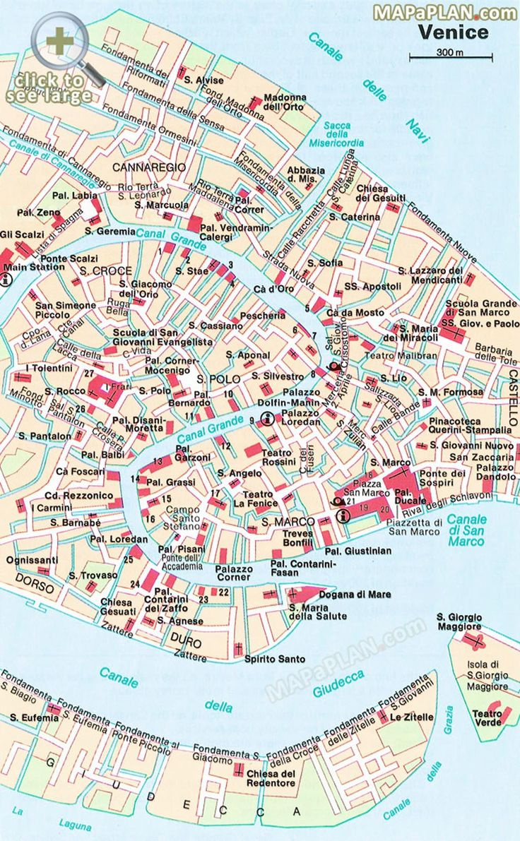 Venice Maps - Top Tourist Attractions - Free, Printable City with Free Printable Map of Venice Italy