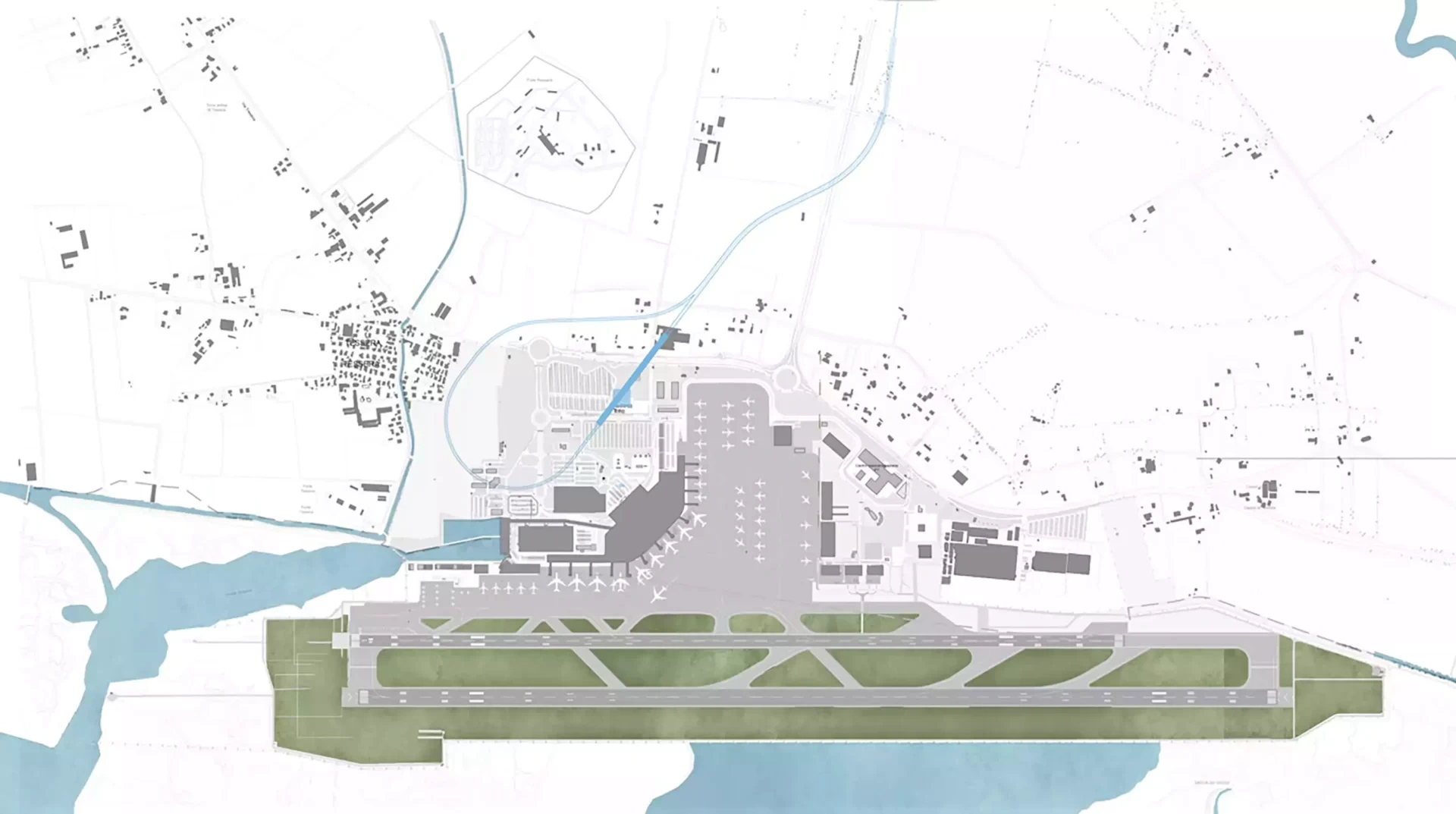 Venice Marco Polo International Airport: Masterplan – One Works in Map of Marco Polo Airport Venice Italy