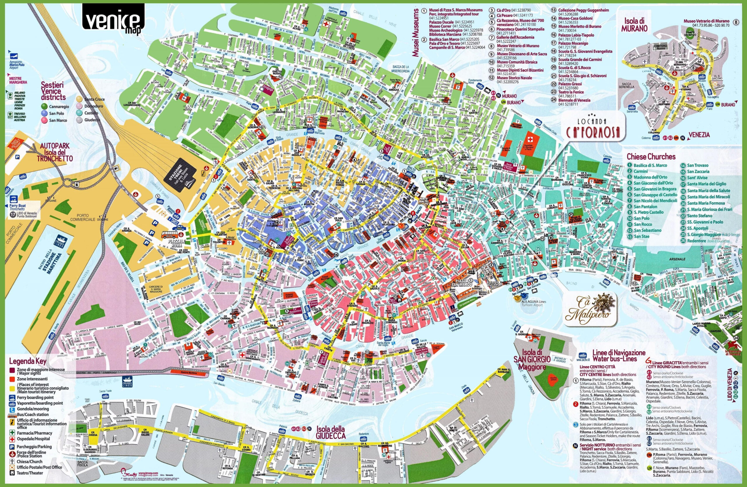 Venice Walking Map - Free Venice Walking Tour Map (Italy) in Walking Map of Venice Italy