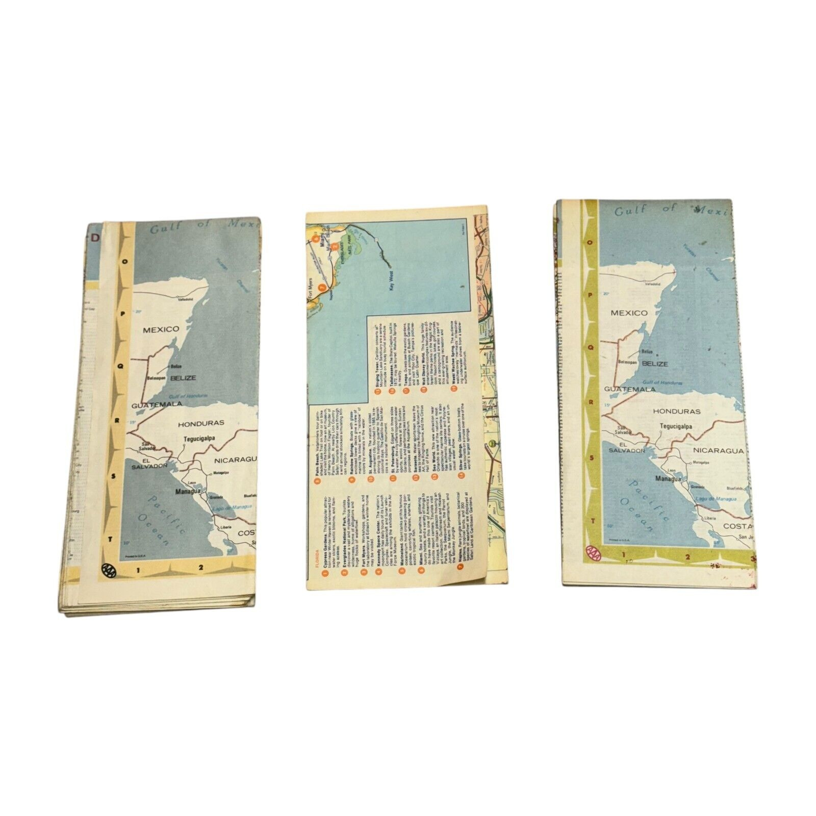 Vintage Aaa &amp;amp; Gulf Travel Maps - United States Eastern with Printable List of Aaa Paper Maps