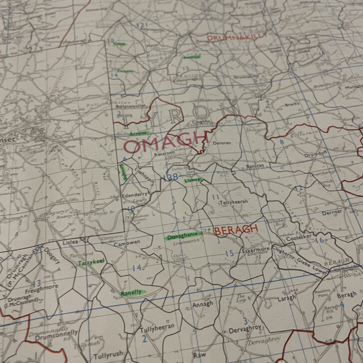 Map of Omagh Northern Ireland