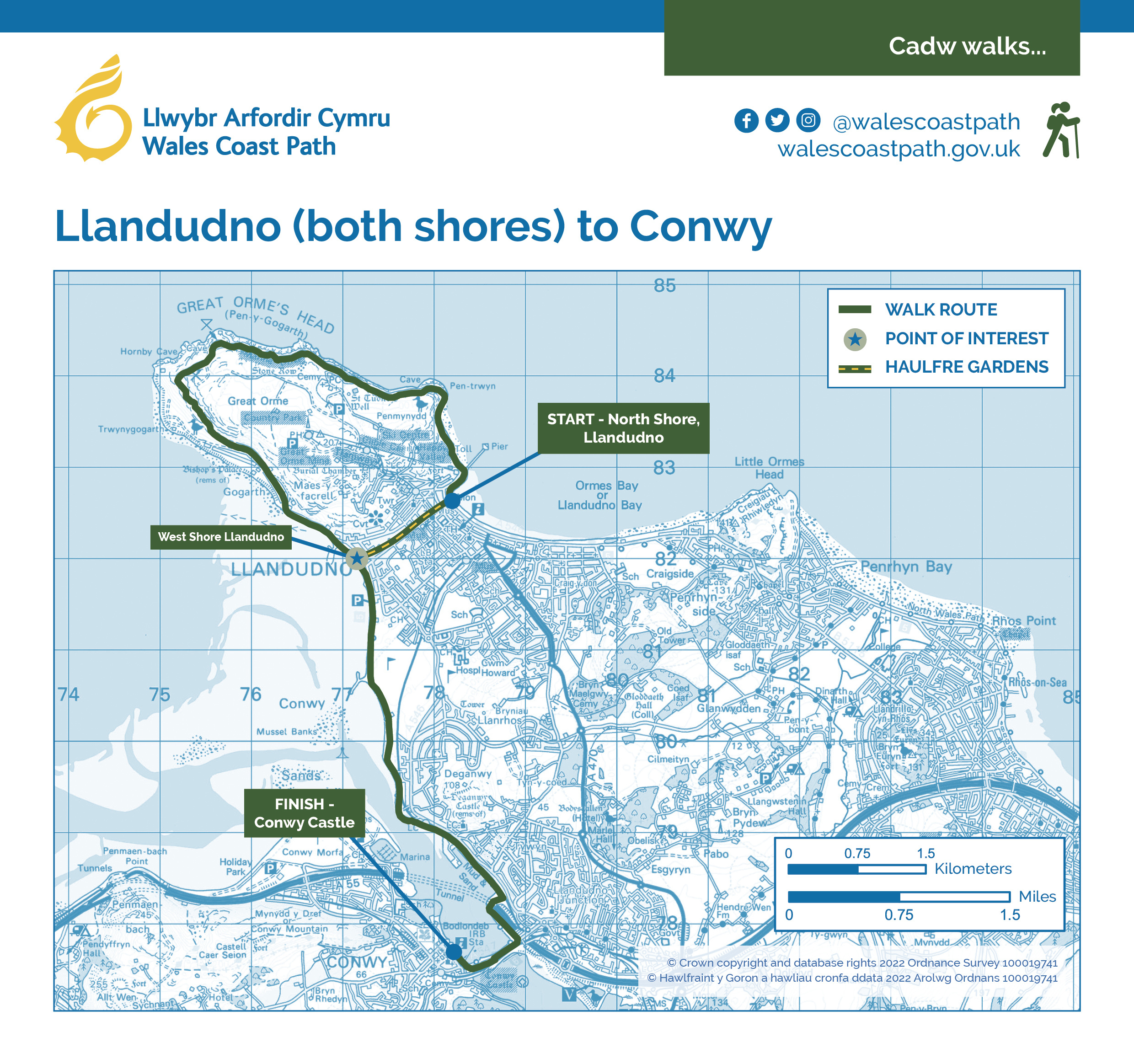 Wales Coast Path / Llandudno To Conwy intended for Llandudno Street Map Printable