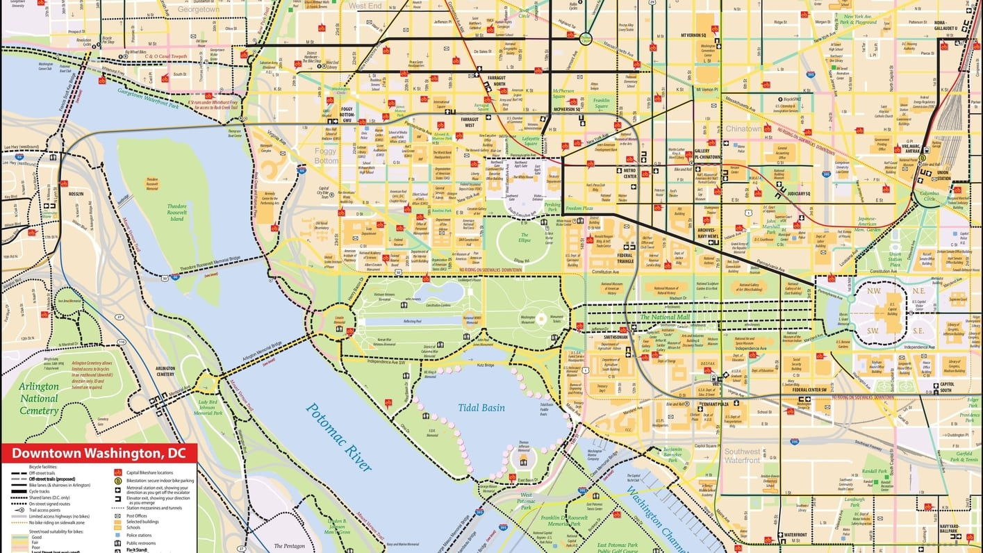 Washington D.c. Maps - The Tourist Map Of D.c. To Plan Your Visit throughout Free Printable Map of Washington Dc