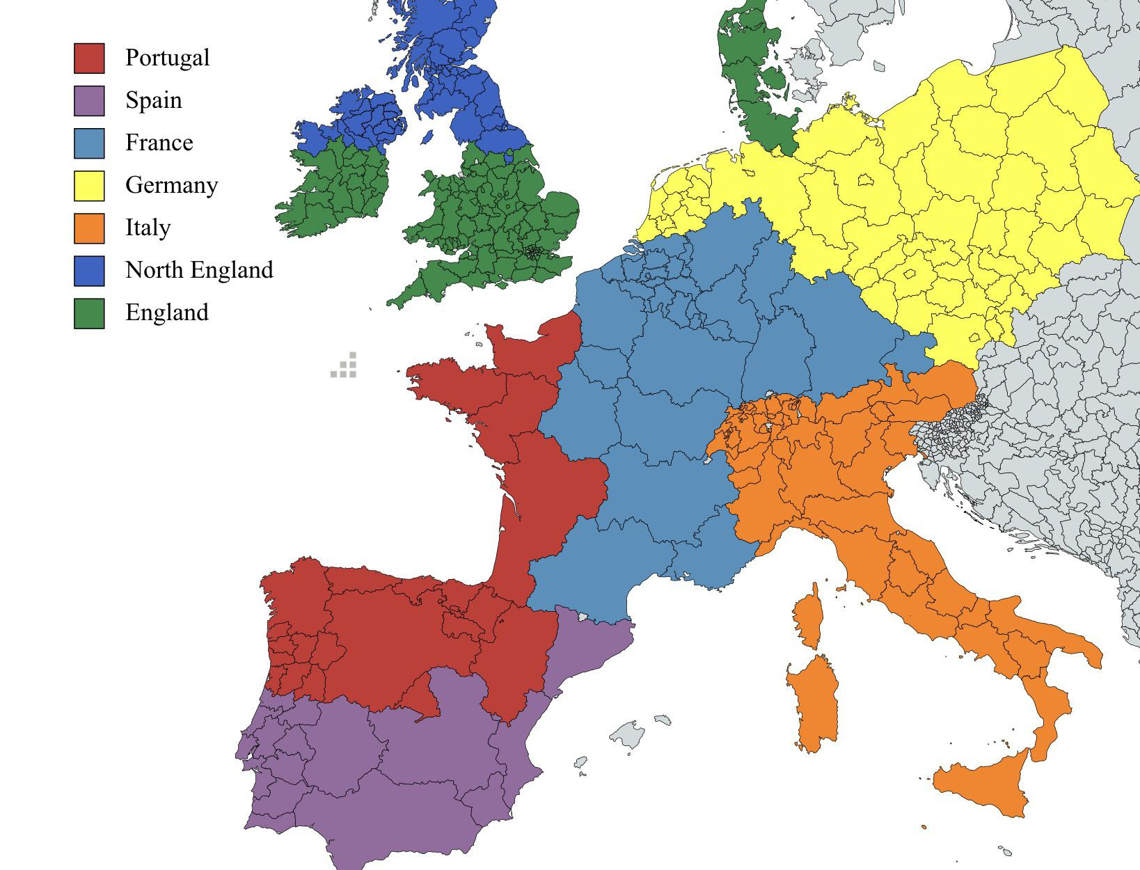 Western Europe Except Boarders Were Drawnwestern Europeans : R inside Map of Portugal Spain France and England