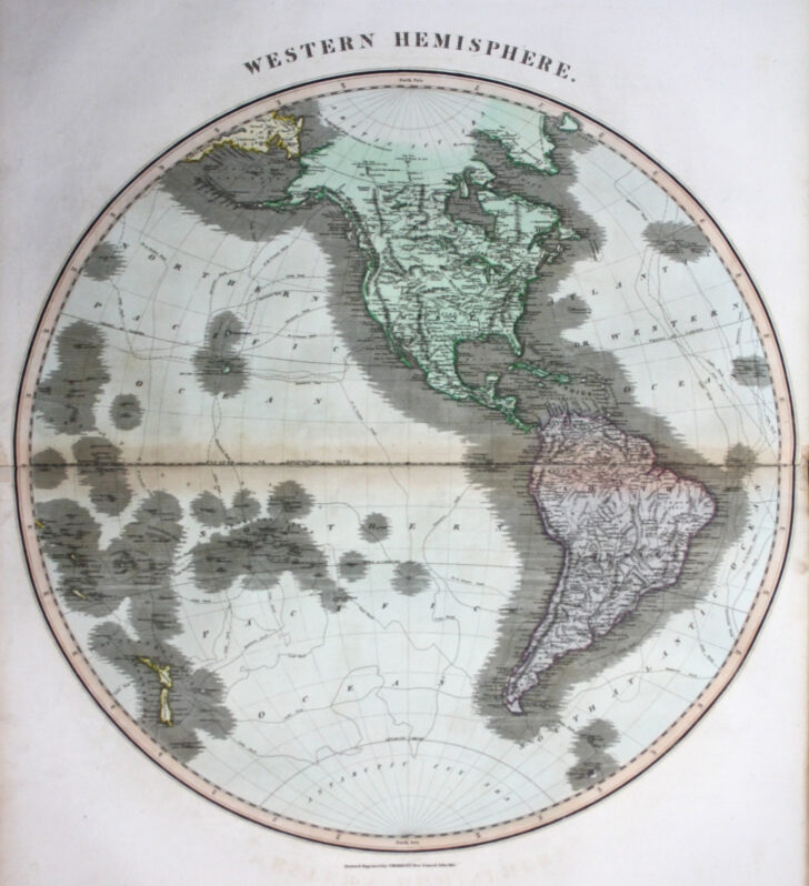 Map of the North Western Hemisphere