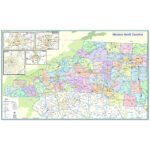 Western North Carolina Regional Wall Mapmapshop   The Map Shop In Printable Map Of Western North Carolina