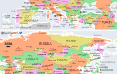 What If Europe And Asia Switched Places? (+ Link To Individual inside Map of Asia and Europe Countries
