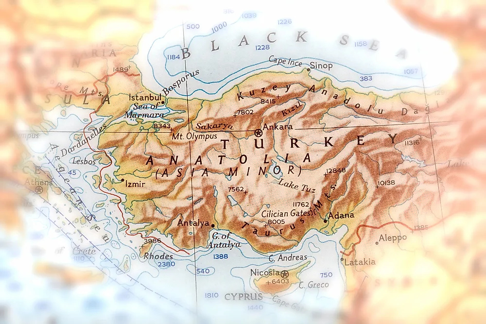 Where Is Asia Minor? - Worldatlas for Map Of Eastern Europe And Asia Minor