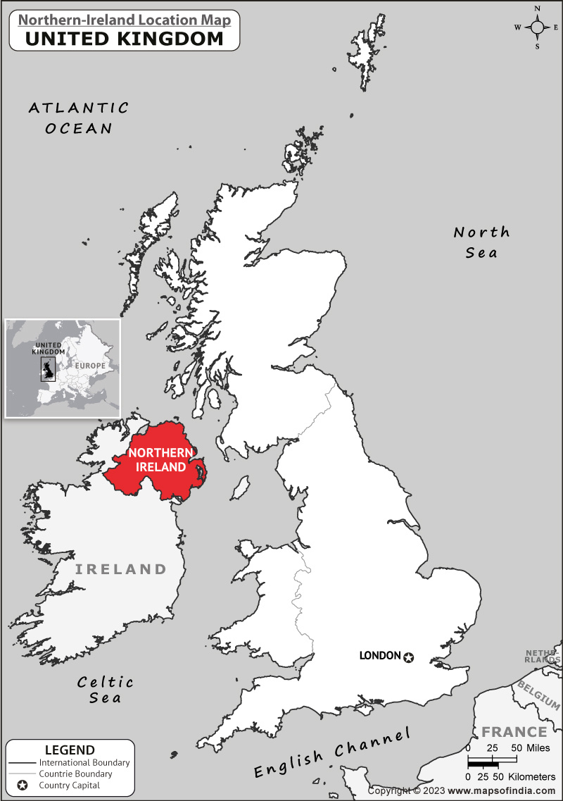 Where Is Northern Ireland Located In United Kingdom? | Northern with Northern Ireland On Map Of Europe