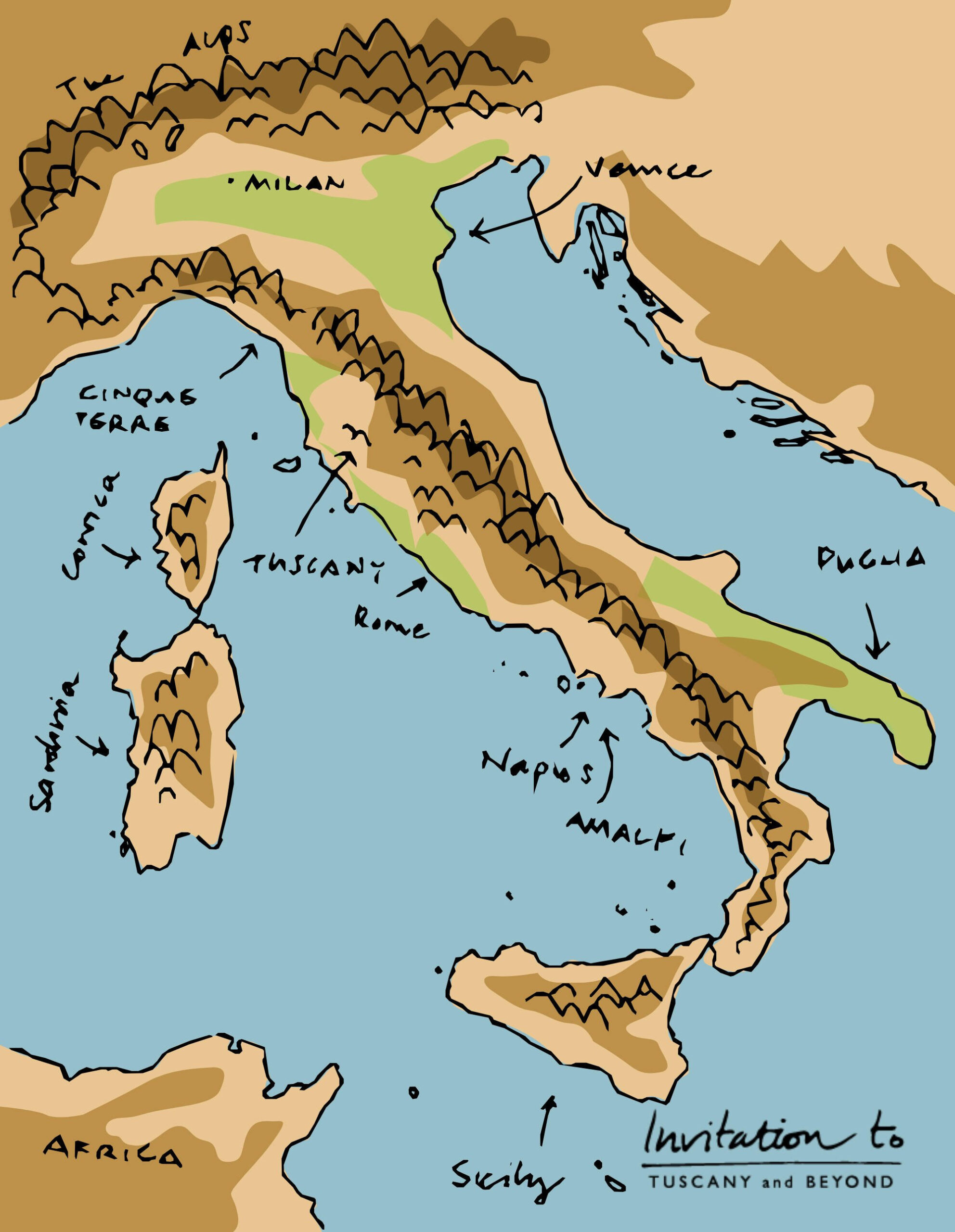 Where To Go In Italy: Map Of The Regions Of Italy for Map Of The Coast Of Italy