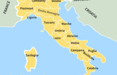 Where To Go In Italy: Map Of The Regions Of Italy for Picture of A Map of Italy