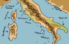 Where To Go In Italy: Map Of The Regions Of Italy with Map Of Italy And France Coast