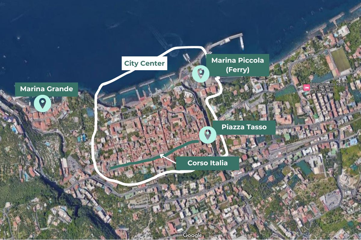 Where To Stay In Sorrento - Wandertooth Travel within Map Of Hotels In Sorrento Italy