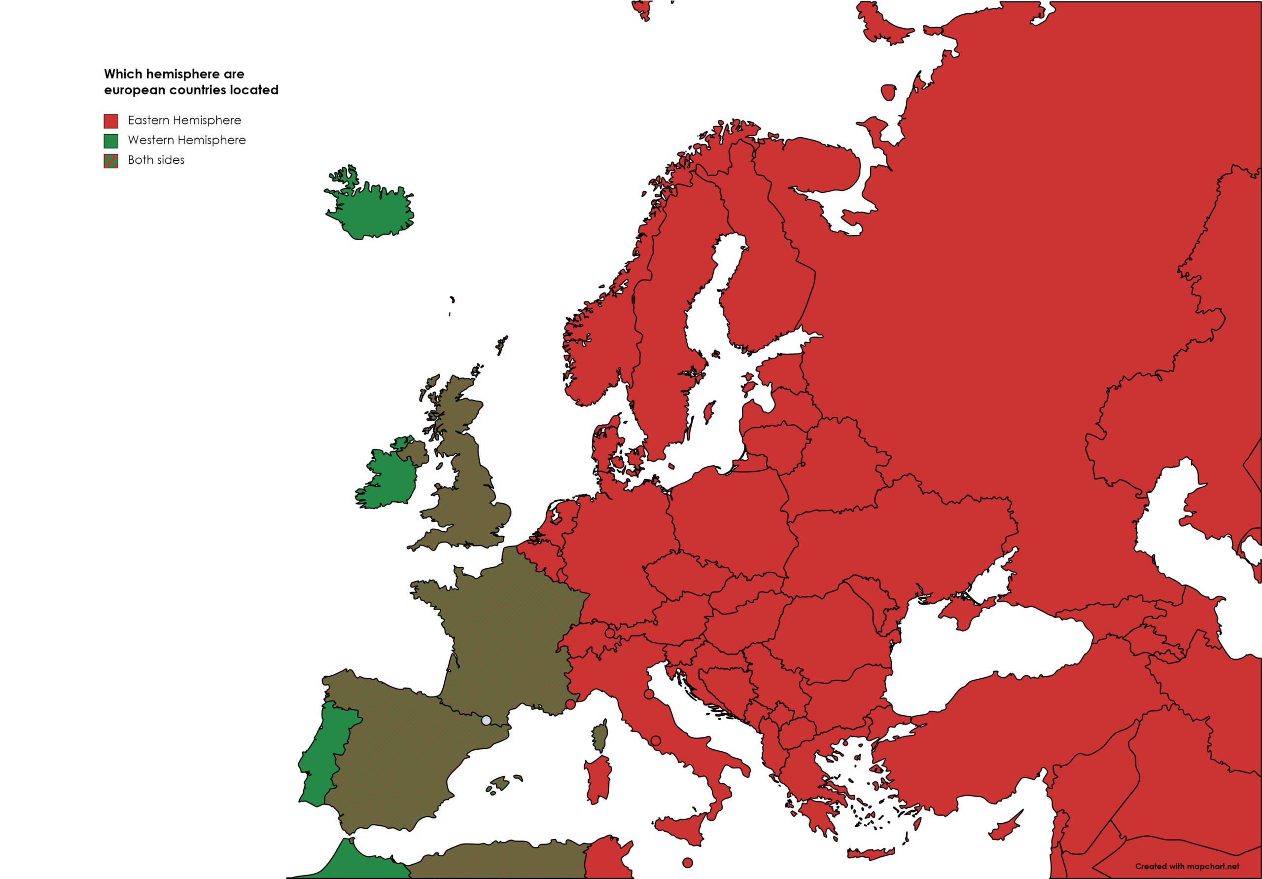 Which Hemisphere Are The European Countries On? : R/Mapporn with Map Of Western Hemisphere And Europe