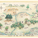Winnie The Pooh Map Print: 100 Acre Wood Nursery Art (Digital Intended For Hundred Acre Wood Map Free Printable