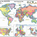 World (Countries Labeled) Map With Regard To Labeled Map Of The World Printable