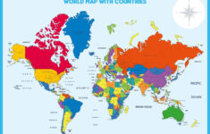 World Map A4 Size - 10 Free Pdf Printables | Printablee intended for Map of the World with Countries Printable